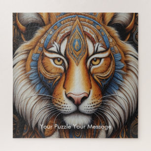 Boho Tiger Mandala Jigsaw Puzzle