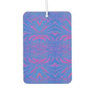 Boho Tiger Stripe Pink and Blue Air Freshener