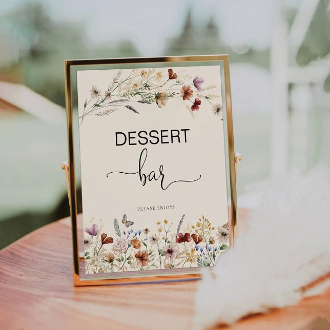 Boho Tiny Wildflower Dessert Bar Sign (Creator Uploaded)
