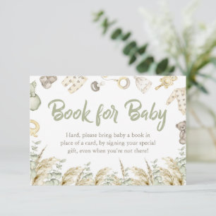 Boho Toy Bear Baby Shower Books For Baby Card