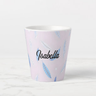 Boho Trendy Feathers Luxury Collection Latte Mug