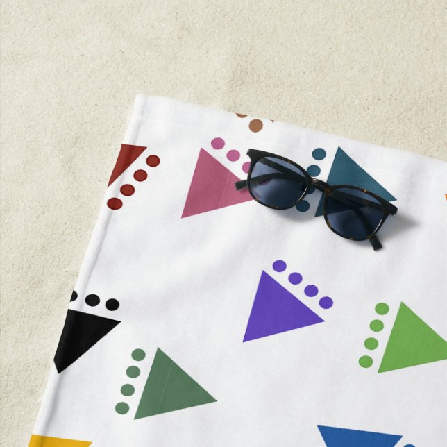 Boho Triangles  Beach Towel (In Situ)