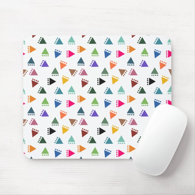Boho Triangles  Mouse Mat (With Mouse)