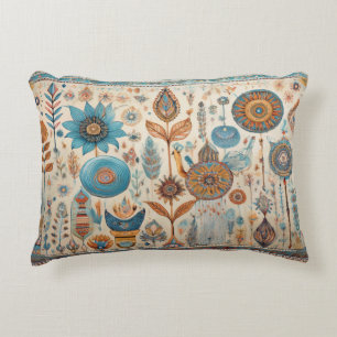 Boho Tribal Accents Throw Pillow