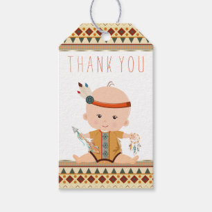 Boho Tribal Baby Shower Gift Tags