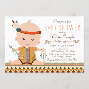 Boho Tribal Baby Shower Invitation