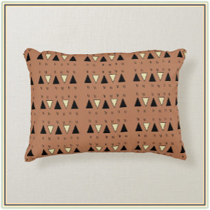 Boho Tribal Black and Brown Decorative Cushion
