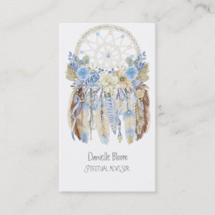 Boho Tribal Dream Catcher Arrows Feathers Flowers Business Card