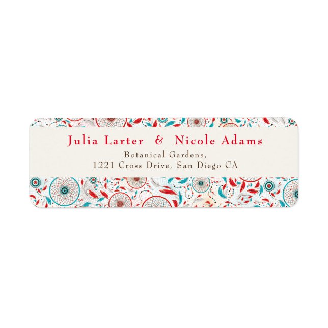 Boho Tribal feather Dreamcatcher Wedding (Front)