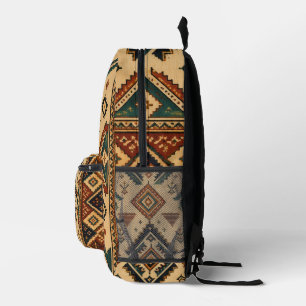 Boho Tribal Geometric Pattern Backpack Ethnic So