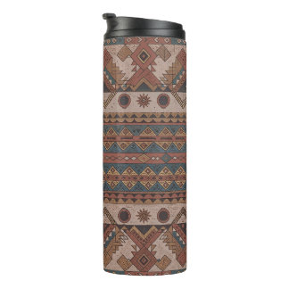 Boho Tribal Geometric Thermal Tumbler - Insulated