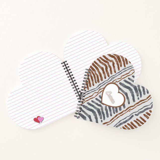 Boho Tribal Heart Spiral Notebook (Inside)