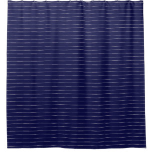 Boho Tribal Nautical Navy Blue stripe Shower Curtain
