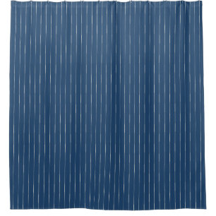 Boho Tribal Nautical Navy Blue stripe Shower Curtain