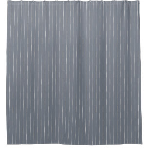 Boho Tribal Nautical Slate Blue stripe Shower Curtain