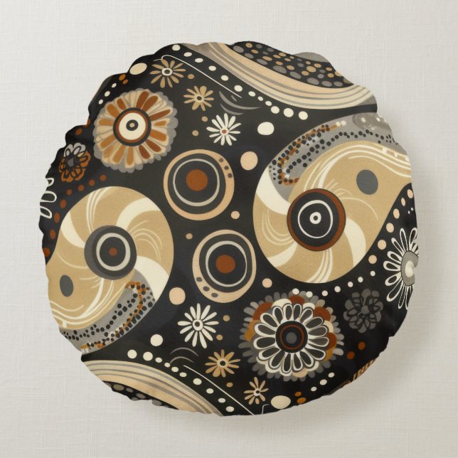 Boho Tribal Paisley & Mandala Pillow (Front)