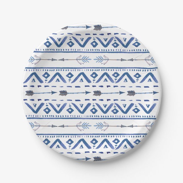 Boho Tribal Paper Plates (Front)