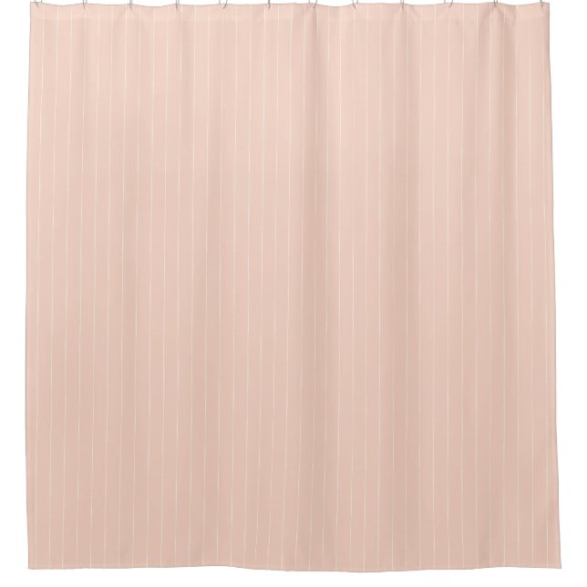 Boho Tribal salmon pink and White stripe Shower Curtain (Front)