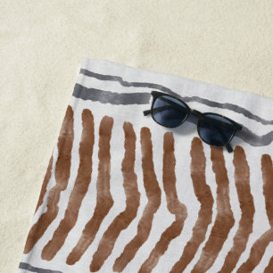 Boho Tribal Striped Beach Towel