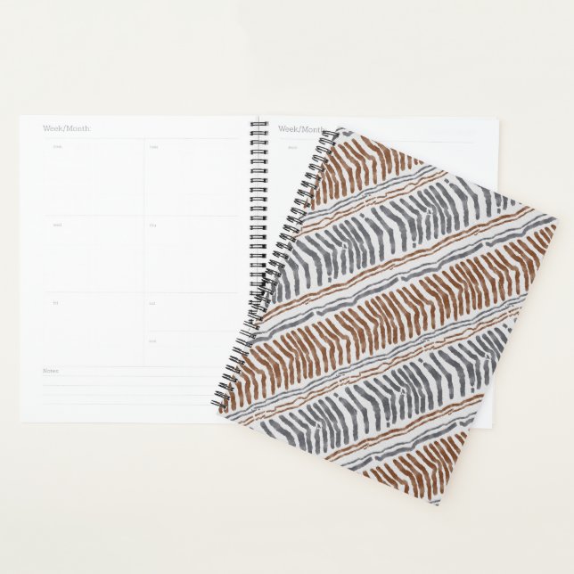 Boho Tribal Striped Planner Notebook (Display)