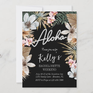 Boho Tropical Botanical Bachelorette Weekend Invitation