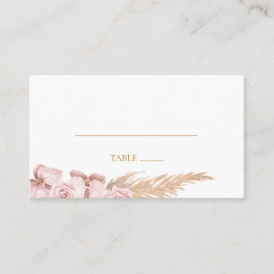 Boho Tropical Botanical   Flat Wedding Place Card