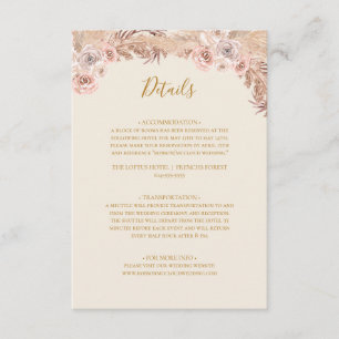 Boho Tropical Botanical   Ivory Details Enclosure Card