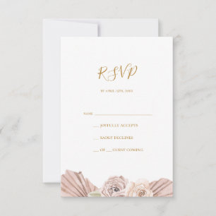Boho Tropical Botanical   RSVP Card