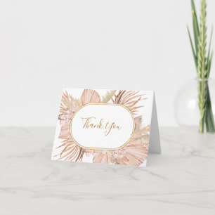 Boho Tropical Botanical Thank You Card