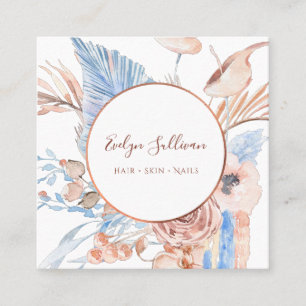 Boho tropical bouquet business card