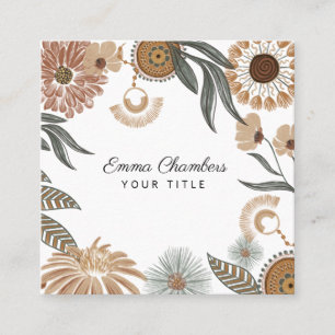 Boho Tropical Floral Business Card