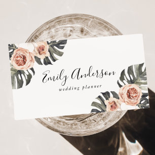 Boho Tropical Floral Business Card
