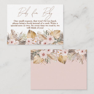 Boho Tropical Floral Girl Shower Book request Enclosure Card
