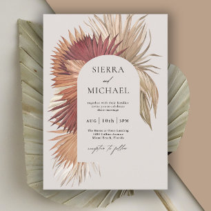 Boho Tropical Oasis Coastal Elegance Invitation