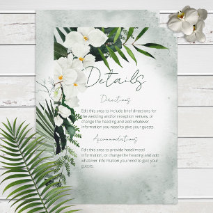 Boho Tropical Plants Watercolor Details  Enclosure Card