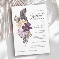 Boho Tropical Purple Parrot Bridal Shower