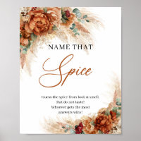 Boho tropical terracotta pampas Name that Spice