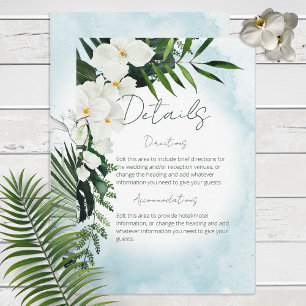 Boho Tropical Water Watercolor Details Card
