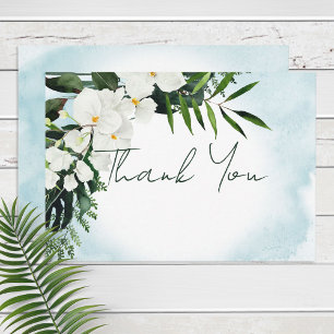 Boho Tropical Water Watercolor Thank You Card