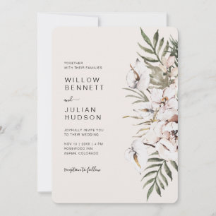 Boho Tropical Wedding Invitation