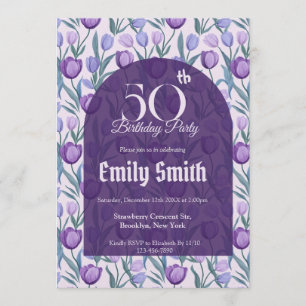 Boho Tulip Fantasy Outdoor Birthday Invitation