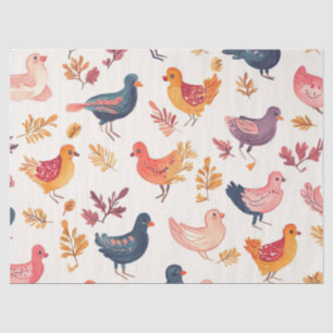 Boho Turkey Folk Art Watercolor Pattern Tissue Paper