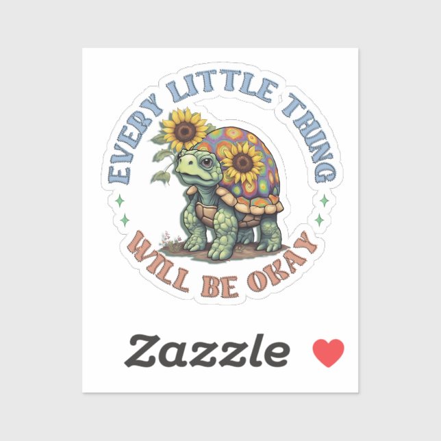 Boho Turtle Every little Thing positivity  Hippie  (Sheet)