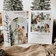 Boho Typography Happy Holidays Arch Photo