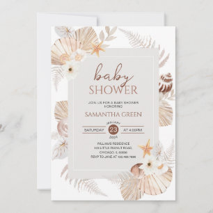 Boho Under the Sea Baby Shower Invitation
