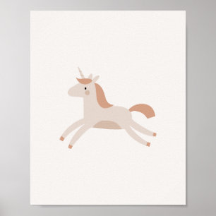 Boho Unicorn Baby Girl Nursery Art Print
