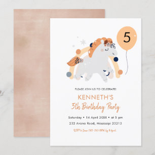 Boho Unicorn Birthday Invitation