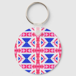 boho union jack key ring