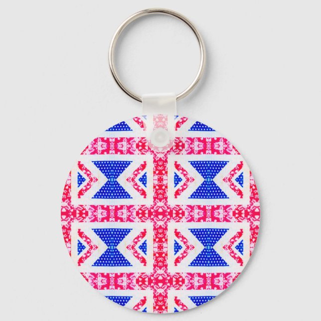 boho union jack key ring (Front)