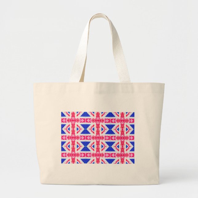 boho union jack large tote bag (Front)